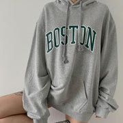 Emilia Boston Oversize Grey Sweater Hoodie