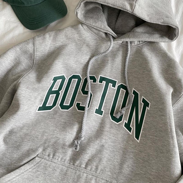 Emilia Boston Oversize Grey Sweater Hoodie