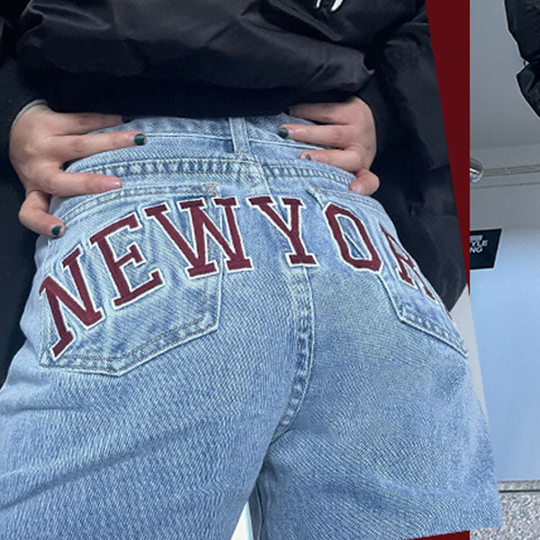 Emilia "NEW YORK" High Rise Straight Denim Jeans