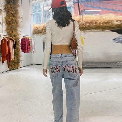 Emilia "NEW YORK" High Rise Straight Denim Jeans