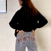 Emilia "NEW YORK" High Rise Straight Denim Jeans