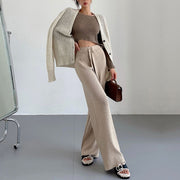 Marissa Ribbed Knit Wide Leg Pants