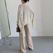 Marissa Ribbed Knit Wide Leg Pants