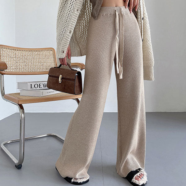 Marissa Ribbed Knit Wide Leg Pants – The Wildflower Shop