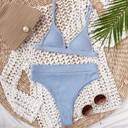 Hollie Ribbed Style Triangle Top Bikini