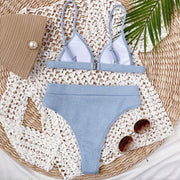 Hollie Ribbed Style Triangle Top Bikini