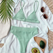 Hollie Ribbed Style Triangle Top Bikini