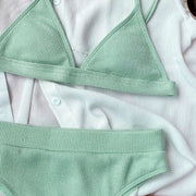 Hollie Ribbed Style Triangle Top Bikini