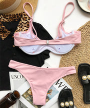 Lena Ribbed Style Underwire Bikini Set