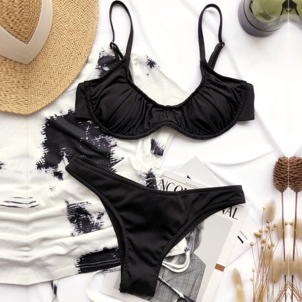 Lena Ribbed Style Underwire Bikini Set