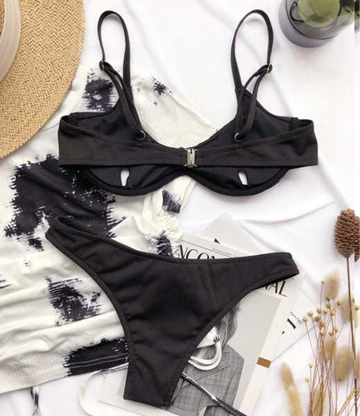 Lena Ribbed Style Underwire Bikini Set