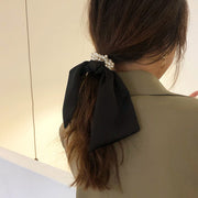 Chrissie Pearl Scarf Ponytail Holder
