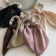 Chrissie Pearl Scarf Ponytail Holder