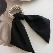Chrissie Pearl Scarf Ponytail Holder