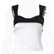 Melissa Colour Block Satin Top