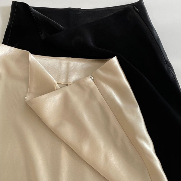 Leena Sophistication Satin Midi Skirt