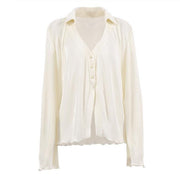 Francis Pleated Long Sleeve Shirt & Pants Set
