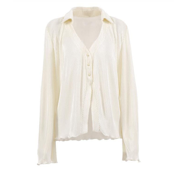 Francis Pleated Long Sleeve Shirt & Pants Set