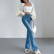 Elyse Long Sleeve Open Front Shrug Sweater