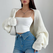 Elyse Long Sleeve Open Front Shrug Sweater