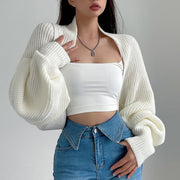 Elyse Long Sleeve Open Front Shrug Sweater