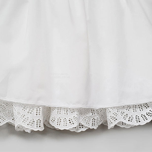 Mandy White Embroidered Print Mini Skirt