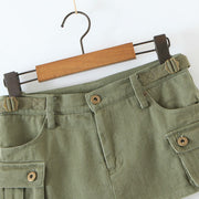 Alicia Mid Rise Cargo Skort