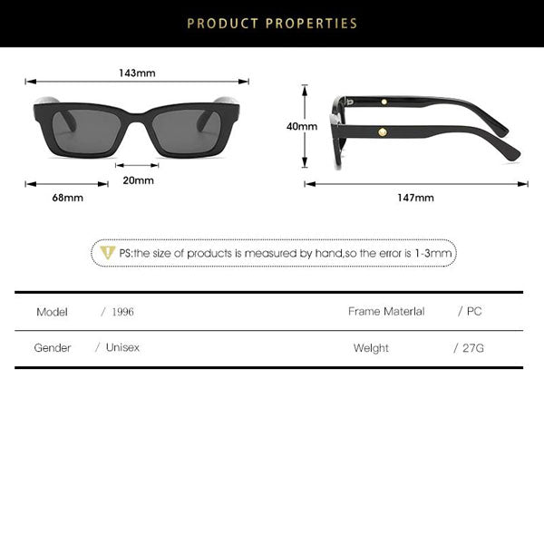 Sammi Rectangle Vintage Sunglasses