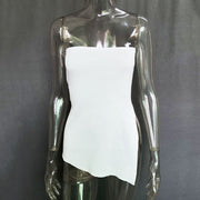 Kelli Asymmetrical Side Slit Strapless Top