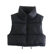 Kacy Sleeveless Puffer Crop Vest