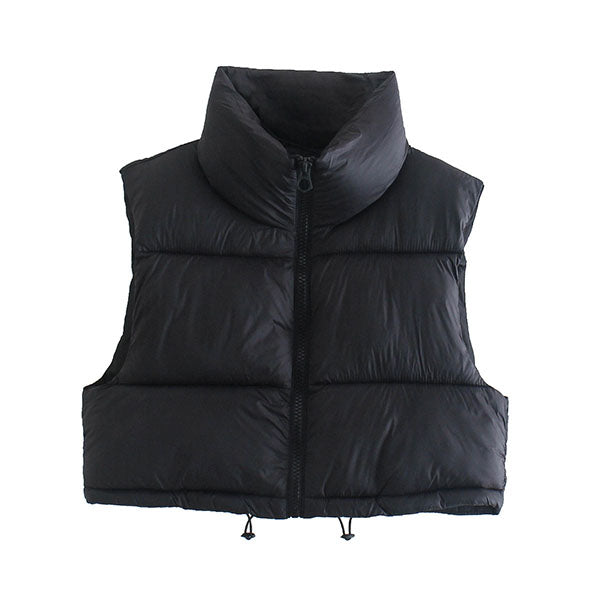 Kacy Sleeveless Puffer Crop Vest