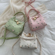 Rae Floral Embroidery Bucket Handbag