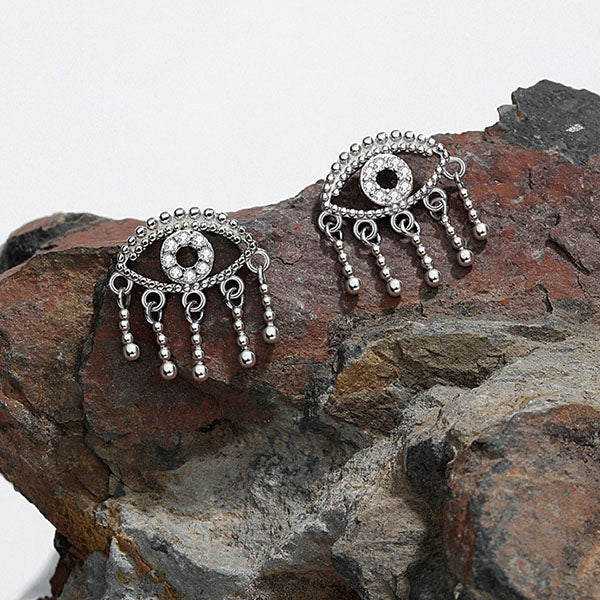 Liliana Evil Eye Tassel Earrings