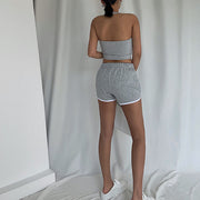 Madison Halter Ribbed Crop Tank Top
