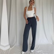 Madison Halter Ribbed Crop Tank Top