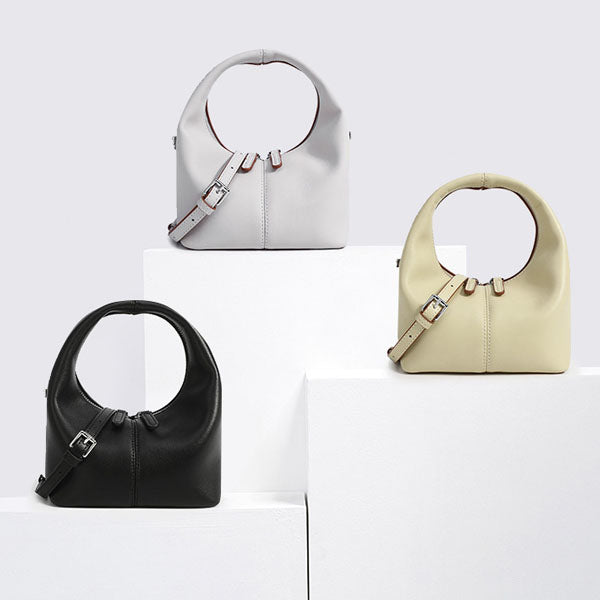 Jenn Minimalist Leather Hobo Bag