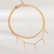 Ellie Layered Lightning Charm Necklace