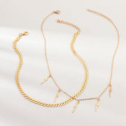 Ellie Layered Lightning Charm Necklace