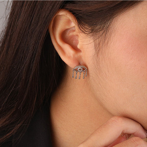 Liliana Evil Eye Tassel Earrings