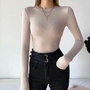 Miri Ribbed Long Sleeve Crew Neck Bodysuit