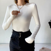 Miri Ribbed Long Sleeve Crew Neck Bodysuit