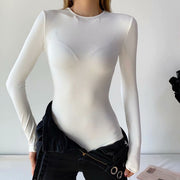 Miri Ribbed Long Sleeve Crew Neck Bodysuit