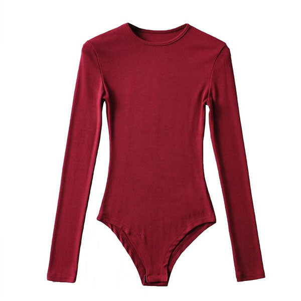 Miri Ribbed Long Sleeve Crew Neck Bodysuit