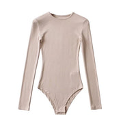 Miri Ribbed Long Sleeve Crew Neck Bodysuit