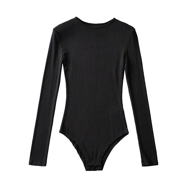 Miri Ribbed Long Sleeve Crew Neck Bodysuit