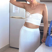 Maggie Twist Front Knit Tube Top