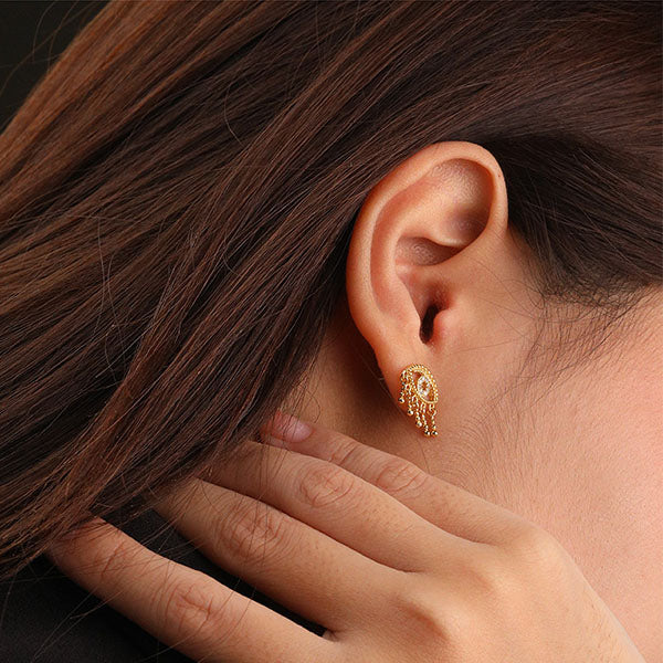 Liliana Evil Eye Tassel Earrings